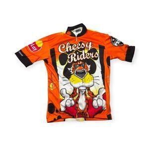 VOmax Cheesy Riders Bicycle Jersey Size S Chester Cheetah Cheetohs MS 150 Tour